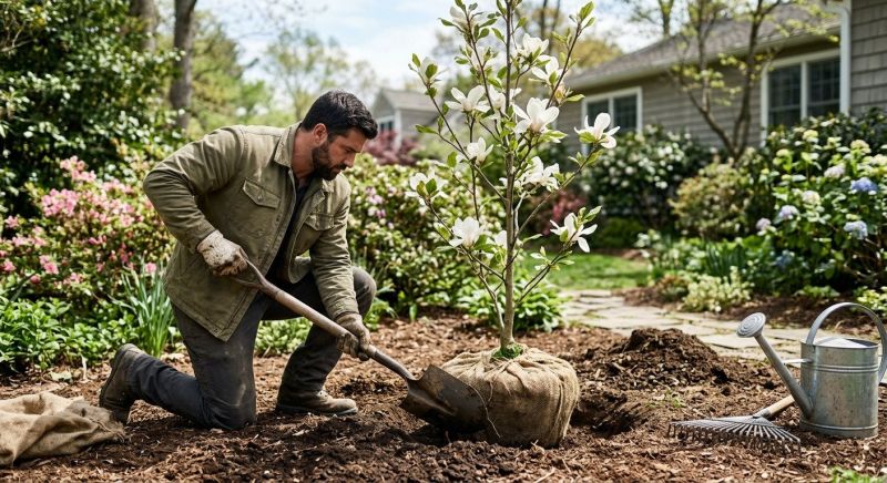 Magnolia Tree Planting in Ventura County, CA